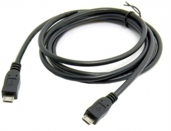 雙頭micro usb轉接線 手機對充數據線microusb公對公